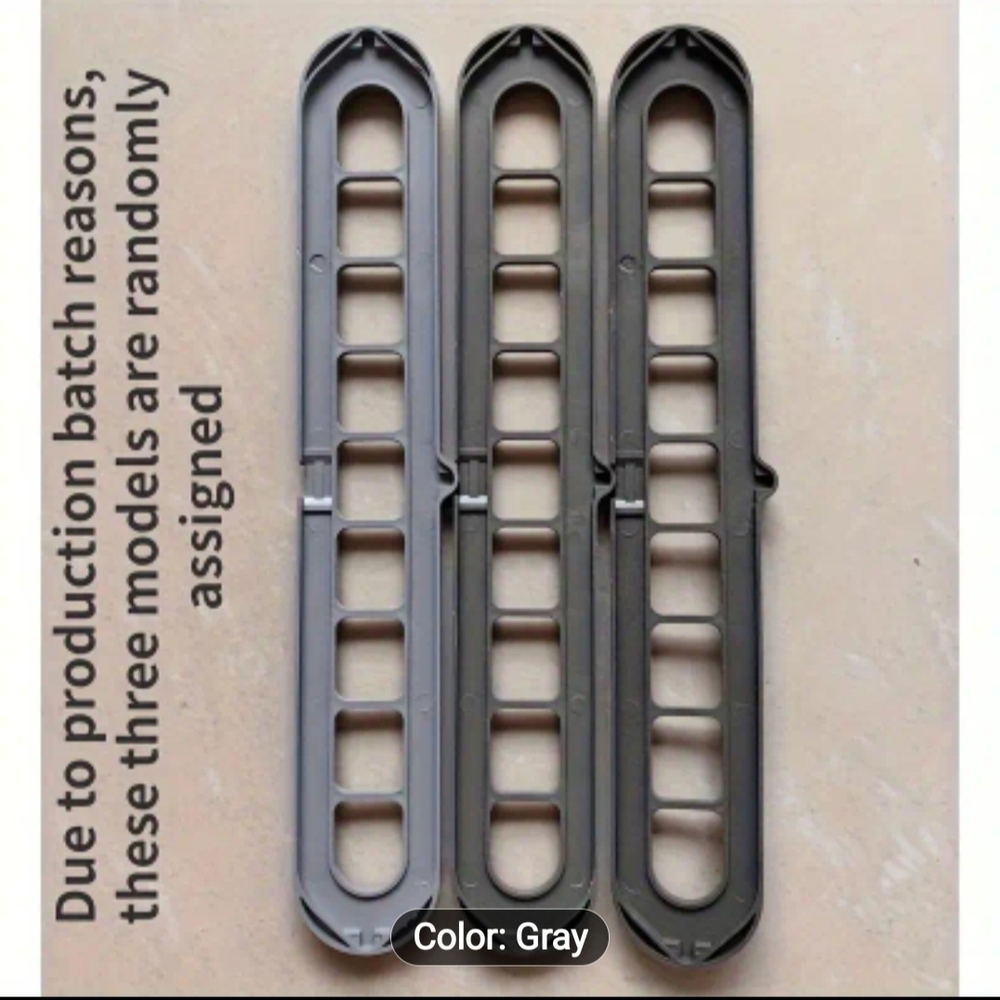 Set of Three Gray Plastic Organizers